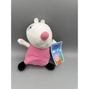 Peppa Pig Small Plush Stuffed Animal Toy Pink Dress 8” w Tag Hasbro